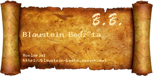 Blaustein Beáta névjegykártya